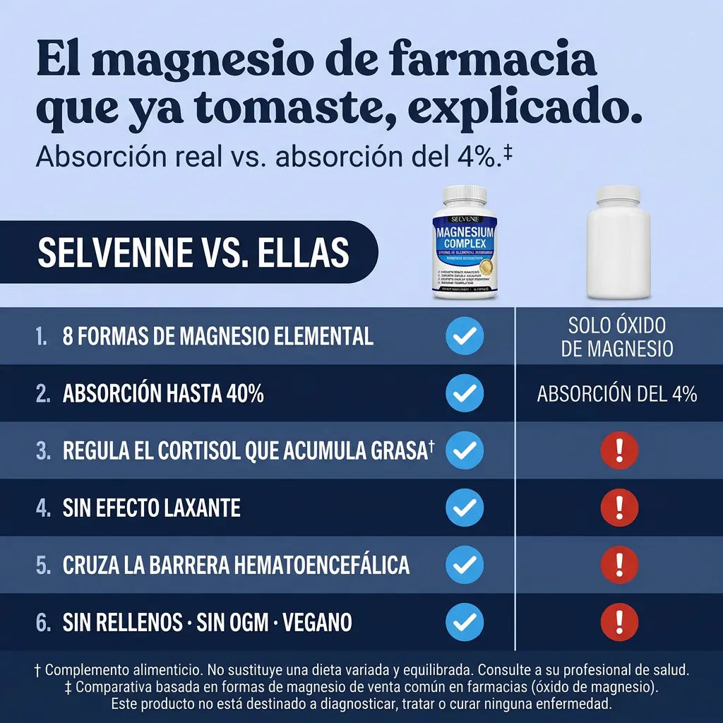 Selvenne™ Magnesio Complejo - Fórmula Avanzada 8-en-1