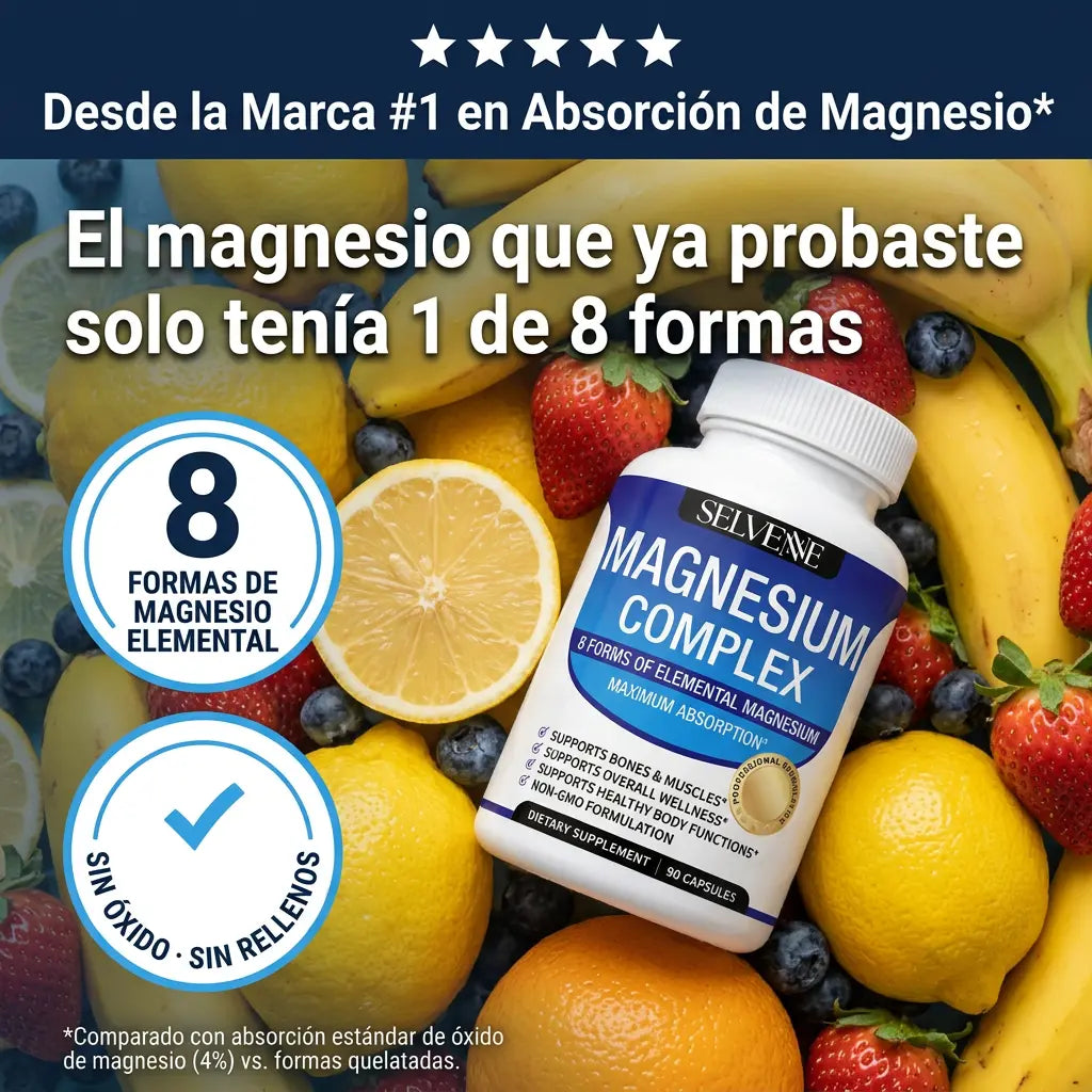 Selvenne™ Magnesio Complejo - Fórmula Avanzada 8-en-1